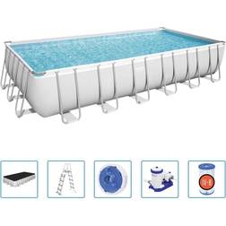 Bestway Power Steel Swimming Pool Set Rectangular 732x366x132 cm