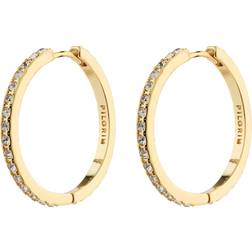 Pilgrim Large Hoops - Gold/Transparent