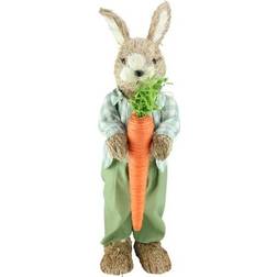 Northlight Spring Sisal Standing Bunny Rabbit Figure with Carrot