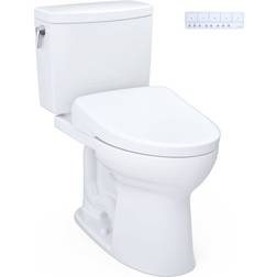 Toto WASHLET Drake II 1G Two-Piece Elongated 1.0 GPF Toilet with Flush WASHLET S7A Contemporary Bidet Seat White MW4544736CUFGA#01