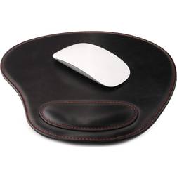 Londo Leather Oval Mouse Pad With Wrist Rest