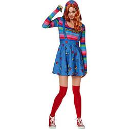 Spirit Halloween Adult Plus Size Chucky Suspender Dress Costume