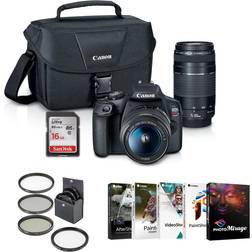 Canon EOS Rebel T7 DSLR Camera with EF-S 18-55mm and EF 75-300mm Lens W/ACC KIT