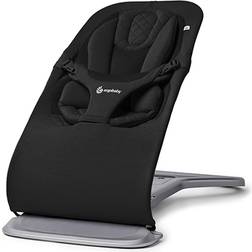 Ergobaby 3-in-1 Evolve Bouncer, Ergonomische Babywippe für Neugeborene ab Geburt bis zum Kleinkind, Babyschaukel mit Neugeboreneneinsatz 2,5 kg 13,2 kg Onyx Black