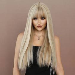 Shein Long Straight Beige Blonde Wig Highlight