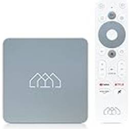 Abcom Homatics box hd androidtv 1080p 5g wifi mediaplayer mit sprachfernbedienung grau