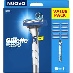 Gillette Mach3 Turbo Razor For Men, 3-Bladed Razor, 1 Razor, with 3D Motion Handle