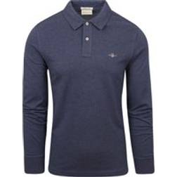 Gant Regular Shield Longsleeve Pique Rugger - Azul (Jeansblue Melange)