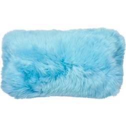 Natures Collection Wool Sheepskin Coral Peacock Complete Decoration Pillows Blue (50x25cm)