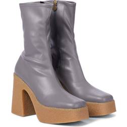 Stella McCartney Chunky Platform Ankle Boots, Woman, Grey