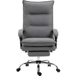 Vinsetto Microfibre Vibration Massage Office Chair with Heat, Footrest, Grey