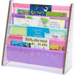 Livivo 5-Tier Children Sling Bookcase with Shelves Rack