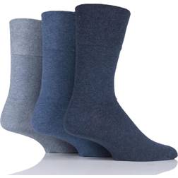 IOMI Pairs Men's FootNurse Diabetic Socks Blue