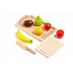 Molto Juego de Frutas de Madera Fruit Set 9 Piezas Juguete de Madera Juguete Educativo y Respetuoso De 24 a 36 Meses