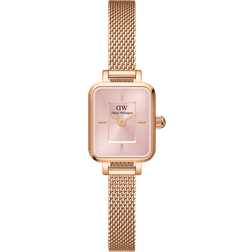 Daniel Wellington Quadro Pink Dial Stainless Steel Strap Women's Watch DW00100650