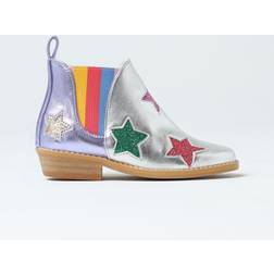 Stella McCartney Kids Stella McCartney Kids Girls Metallic Silver Star Boots UK 13