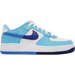 NIKE Air Force 1 LV8 2 GS - White/Deep Royal Blue/Baltic Blue/Light Photo Blue