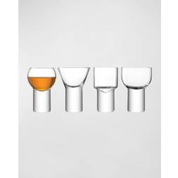 LSA International Boris Likørglas Sæt Med 4 Glas Transparent Snapseglas 2stk
