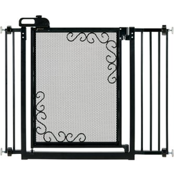 Richell One-Touch Metal Mesh Gate Extension Black Black