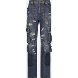 Dolce & Gabbana Denim cargo jeans with rips