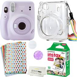 Fujifilm Instax Mini 11 Camera with Clear Case films and stickers bundle