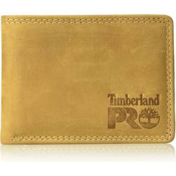 Timberland pro men's leather rfid wallet with removable flip pocket card carrier