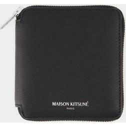 Maison Kitsuné Black Square Zipped Wallet - P199 BLACK UNI