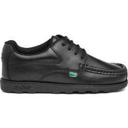 Kickers Junior Boy's Fragma Lace Leather - Black