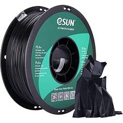 eSUN PLA Filament 1.75mm, 3D Printer Filament PLA Plus, Dimensional Accuracy 0.03mm, 1KG Spool 2.2 LBS 3D Printing Filament for 3D Printers, Black