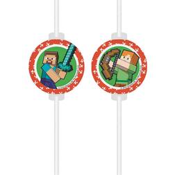 Procos Minecraft Pappsugrör 4-Pack