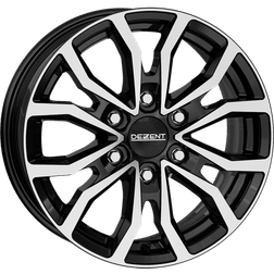 Dezent kc black/polished 6.5x16" et62 lk6 alufelgen 16 zoll