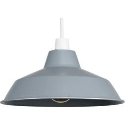 ValueLights Colby Grey Pendant Lamp 24cm