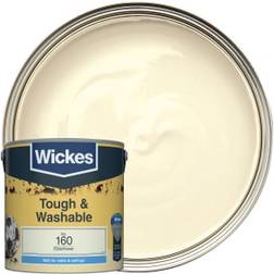 Wickes Tough Washable Emulsion Elderflower No.160 Wall Paint 2.5L