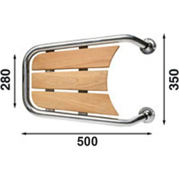 Båtsystem Motorbåtspeke, 500mm, inkl teak