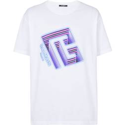 Balmain Neon Logo T-shirt - White