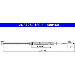 ATE 24372701602 Brake Cable