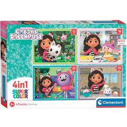 Clementoni 4 in 1 Supercolor Dreamworks Gabbys Dollhouse 72 Pieces