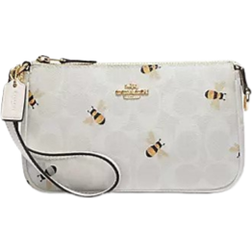 Coach Nolita 19 In Signature Canvas With Bee Print - Gold/Chalk/Glacier White Multi