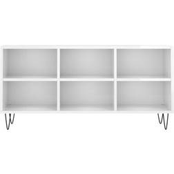 vidaXL 826990 White High Gloss TV-bänk 103.5x50cm
