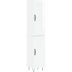 vidaXL Highboard High Gloss White Aparador 34.5x180cm