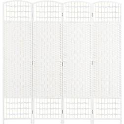 Homcom 4 Panel White Room Divider 160x170cm