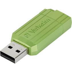 Verbatim USB DRIVE 2.0 PINSTRIPE USB-flashdrev 64 GB Eucalyptus, Grøn 49964 USB 2.0