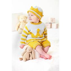 King Cole Knitting Pattern Baby Coronation Crown Theme Outfit