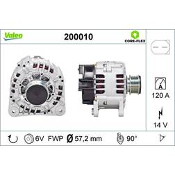 Valeo 200010 Alternatore 14V 120A Golf 4 Polo IV Hatchback