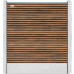 XL FENCE Rafte Komposithegn med Betonstolper 120cm - Brun