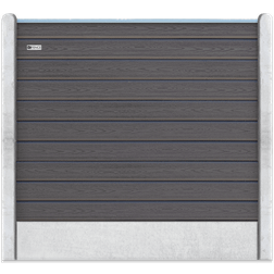 XL FENCE WPC Blokhus Komposithegn med Betonstolper 210cm – Sort