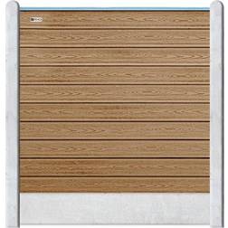 XL FENCE WPC Blokhus Komposithegn med Betonstolper 180cm - Brun