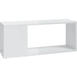 vidaXL Table Concrete White High Gloss Fernsehschrank 80x32cm