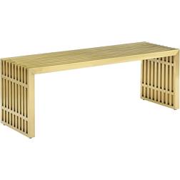 modway Gridiron Medium Gold Settee Bench 15x17"