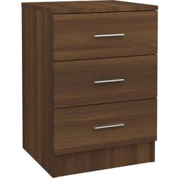 vidaXL 38x35x56cm Brown Oak Bedside Table 35x38cm